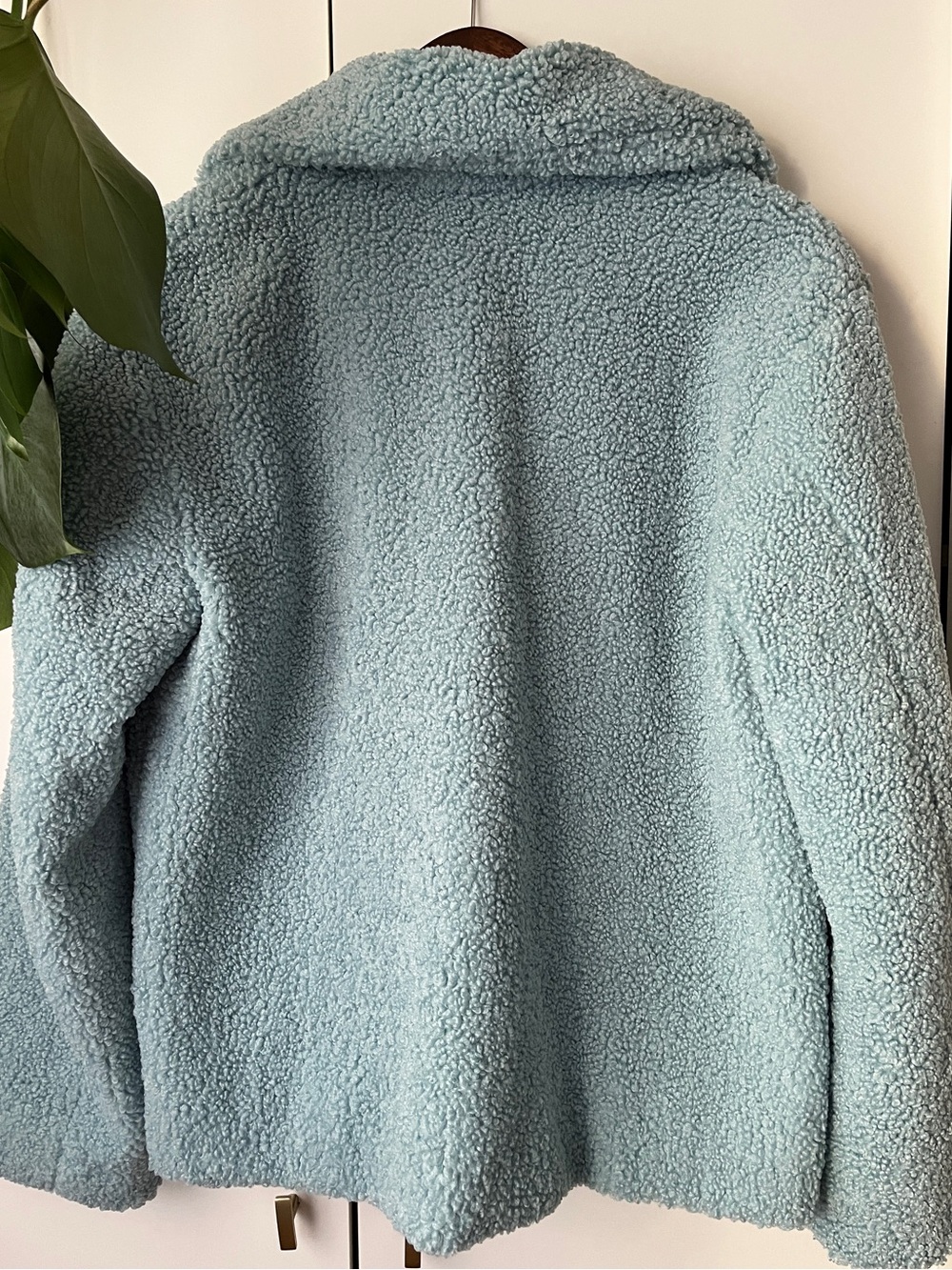 Aritzia Wilfred Light Blue Teddy Jacket - Picture 2 of 8